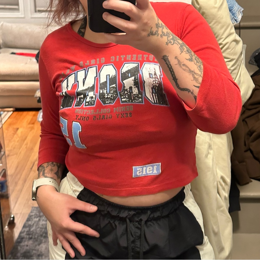 vintage Y2K Bronx Baby Tee Cropped